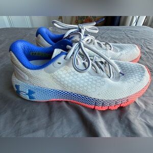 Under Armour Kids' White and Blue Sneakers